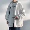 2026 Novo Cardigan Tendência Estilo Americano Transfronteiriço com Forro de Lã, Moletom com Capuz para Homens, Jaqueta Casual com Zíper para Outono e Inverno