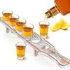 Porta-copos de vinho de madeira, bar, restaurante ocidental, vinho tinto, em forma de T, portátil, alça, porta-vinhos, cerveja, teste, bebida, copo, bandeja de degustação