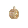 Liquidação Pingente de colar de ouro 14K simples com zircônia estrela de cinco pontas coração chave acessórios de joias DIY Pingente de pulseira