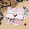 Suministros para Decoración Navideña Papá Noel Muñeco de Nieve Reno Funda de Cojín Funda de Almohada Navideña Núcleo de Almohada No Incluido Cojín Rosa