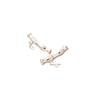 Pingente Banhado a Cobre Cor Prata Espessa Pingente de Bambu Tee Charme para Colar Pulseira Pulseira Orquídea Piscante Orquídea Pendente