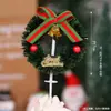 Decoración Pastel Navideño 2025 Moño Campana Enchufe Árbol de Navidad de los Deseos Estrella de Cinco Puntas Vela Decoración para Hornear