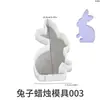 Molde Grande de Conejo de Pascua, Adorno Pequeño de Conejo de Yeso, Molde de Vela de Conejo Lindo, Molde de Conejo de Orejas Caídas