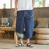 Pantalones de Lino hasta el Tobillo para Hombre Estilo Chino Holgados Delgados Pierna Ancha Capri Juveniles Verano Talla Grande Algodón y Lino Shorts Deportivos