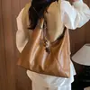 Bolso de gran capacidad para mujer, nuevo y moderno de otoño vintage de alta gama Maillard, bolso de hombro, bolso tote