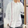 Camisa de manga larga con cinta de ajuste delantero y trasero de tela Oxford de alta calidad, marketing directo de fábrica TB Heavy Industry, moda para hombres y mujeres