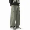Pantalones largos holgados de estilo americano para hombre, modernos, versátiles, con tacto de algodón, pierna ancha, caídos, nuevos para primavera/otoño 2026, pantalones deportivos, pantalones de pierna recta