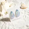 Aretes Europeos y Americanos Transfronterizos Frescos y Dulces Viento de Playa Estrella de Mar Concha Acrílico Viento Vacacional Pendientes con Colgante de Caracola