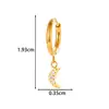 Novos Brincos de Argola para Orelha em Liga de Titânio G23/F136 de Henson com Pingente de Estrela Zircônia Raio Flor Argolas para Orelha Brincos Piercing