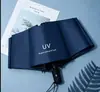 Sombrilla de Vinilo UV para el Sol, Anti-UV, Parasol de Protección Solar, Paraguas Automático Manual, 70% de Descuento Paraguas Plegable Publicitario Logo
