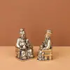 Estátua de cobre puro do Deus da Terra e da Deusa da Terra, divindades auspiciosas e virtuosas, grande decoração para casa para adoração na sala de estar