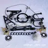 Accesorios de kart eléctrico casero de cuatro ruedas, brazo oscilante de suspensión delantera modificado, conjunto de freno de disco, brida, cubo de rueda fijo