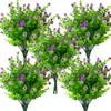 Plantas Artificiales para Exteriores Amazon Césped de Trigo Falso Plantas Verdes Arbustos Resistentes a los Rayos UV Plantas de Plástico de Imitación Puerta de Jardín