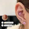 Primer Amor de Sakura Carta de Amor Mariposa de Primavera Hueso del Oído Pequeño y Fresco Aretes de Hueso del Oído Aretes de Acero de Titanio Pequeños y Exquisitos Aretes de Hueso del Oído