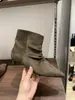 Nueva Colección Otoño/Invierno 2026: Botines de Tacón Alto de Diseño Exclusivo para Mujer, Botas Ajustadas de Ante Plegadas, Botines Bajos de Punta Cuadrada Estilo Francés