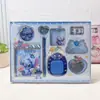 Comercio Exterior Transfronterizo Serie Labubu Cuaderno de Cuero 64K Set Divertido de Papelería Cuaderno Planificador Combo de Arte con Cuentas Venta al por Mayor