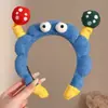 Diadema divertida estilo coreano de dibujos animados para mujer, con diseño de peluche, perfecta para usar al aplicar mascarillas faciales o lavarse la cara, y también adecuada para crear un peinado de coleta alta.