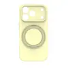 Funda de Silicona Líquida para Teléfono Móvil Adecuada para Apple 17Promax Funda para Teléfono Móvil Iphone16Plus con Soporte Magnético Giratorio