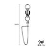 Conector de Pasador Rápido Tipo B de Acero Inoxidable Giratorio con Rodamiento Anillo de Conexión Figura 8 Pasador Herramientas Accesorios Aparejos de Pesca
