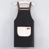 Delantal Nuevo para Pareja para Trabajos en la Cocina del Hogar Ropa de Trabajo para Mujeres con Impresión de Logo Personalizado Delantal de Cocina Moderno Impermeable y Resistente al Aceite