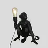 Luminária de Parede de Macaco de Resina Nórdica Transfronteiriça Quarto Infantil Bar Restaurante Corredor Loja Luminária Decorativa Animal Macaco de Corda de Cânhamo