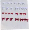 Arte de Uñas Recorte Mini Lazo Joyería Popular Resina Francesa Estéreo Blanco Rojo Lazo Decoración de Uñas