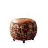 Puf de almacenamiento de cuero estilo bohemio taburete celebridad de internet ropa vieja taburete suave grueso relleno sala de estar dormitorio almacenamiento