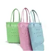 Bolsa de playa grande de EVA con agujeros para venta al por mayor de fábrica, bolso de mano, bolso de mano para viaje de mujer, bolsa bolsa bolsa bolsa de cosméticos