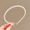 Tiara de Pérolas para Mulheres, Estilo Celebridade da Internet, Tiara com Franja de Pérolas, Versátil para Sair, Pente de Cabelo Estilo Princesa Alta, Elástico de Cabelo Atacado