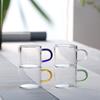 Taza de té de vidrio transparente al por mayor de fábrica con taza de té kung fu taza de vino pequeña taza de té de vidrio recto