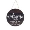 Artesanías de madera creativas directas de fábrica listado de puerta decoración de pared para el hogar vacaciones placa de bienvenida logotipo placa de puerta