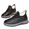 Otoño/Invierno 2026 Zapatos de Algodón Gruesos Cálidos con Felpa Plus Zapatos de Persona Mayor Antideslizantes Super Gruesos Suela Suave Zapatos de Algodón para Hombre Antihielo