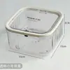 Caja de almacenamiento para accesorios para el cabello con tapa de botón pulsador, transparente, a prueba de polvo y hermética, para organizar joyas, pasadores y ligas para el cabello en un escritorio; gran capacidad