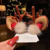 Pasador de Navidad diadema festiva pasador de asta de ciervo accesorios para el cabello de mujer para disfraz de Navidad