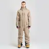 Traje de Esquí de una Pieza para Hombre Snowboard Cortavientos Impermeable Cálido Color Sólido Estilo Ropa de Trabajo Traje de Esquí Transfronterizo de Amazon