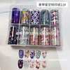 Nuevo Papel Calcomanía para Arte de Uñas Japonés Mariposas Flores Letras en Inglés Periódico Cielo Estrellado Pegatinas 10 Estilos Cada Caja Papel Impreso