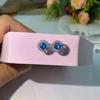 Pendientes elegantes de moda transfronteriza, pendientes redondos sencillos con microincrustaciones de circonitas para mujer, pendientes europeos y americanos, joyería de galvanoplastia de comercio exterior