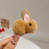 Bonito tridimensional coelho hairpin menina crianças Baby plush não machuca o cabelo grampo lateral Menina clipe hairpin cocar