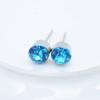 Joyería 2019 tarjeta amarilla aretes de botón de un diamante joyería de metal brillante aretes populares joyería tienda de 2 yuanes