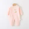 Mameluco para Bebé Primavera y Otoño Sin Costuras Algodón Puro Manga Larga Recién Nacido Unisex Pijama Mameluco Traje para Gatear Bebé Algodón Puro Manga Larga