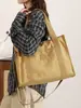 Bolsa de Ombro Casual de Nylon Leve, Grande Capacidade, Bolsa de Mão Feminina de Cor Sólida, Bolsa Tote Simples e Versátil para o Dia a Dia