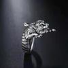 Anillo de Tigre de Plata Tailandesa retro anillo vivo anillo para hombre Zodíaco apertura poderoso dominante anillo para hombre al por mayor