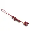 Cadena para Teléfono Móvil Colgante Llavero Ruyi de Cinabrio Natural para Hombres y Mujeres Año de Vida Accesorios Portátiles Colgante Auspicioso de Seguridad
