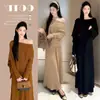 Traje adelgazante con diseño de otoño para mujer, chal tipo capa, conjunto de punto de dos piezas simulado, elegante y con estilo