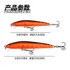 Atacado do Fabricante Isca Dura Luya 10cm/9g Isca Minnow com Bolas Ruidosas Isca de Plástico Flutuante Isca Luya Isca Artificial