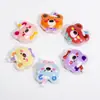 Oso con Cabeza de Oso Pintado en Acrílico, Sombrero de Lazo, Llavero con Agujero Recto para Manualidades, Accesorios de Joyería, Colgante, Venta al por Mayor