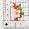 Acessórios de Resina Coloridos de Flor de Pessegueiro Simulada Grampo de Cabelo Infantil Capa de Celular Flor para Buraco de Sapato Material Cola de Creme Remendo DIY