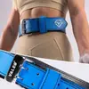 Cinturón de soporte lumbar para fitness de cuero de vaca de primera capa engrosado bordado para levantamiento de pesas, peso muerto y sentadillas - al por mayor