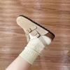 Boken Flats de Media Copa para Ropa Exterior de Mujer 2024 Primavera Nuevo Dos Usos Zapatos Birkenstock Suela Gruesa Aumentando Altura Baotou Medias Pantuflas