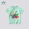 Camiseta Infantil de Algodão Puro 2025 Nova Camiseta Roupas Infantis Verão Gola Redonda Manga Curta Solta Tops Infantis Roupa Infantil